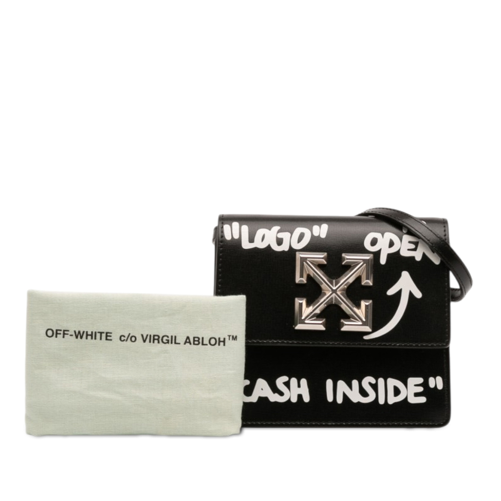 Pre-Loved Off-White Glazed Calfskin Cash Inside Jitney 0.7 Bag - Picture 10 of 10